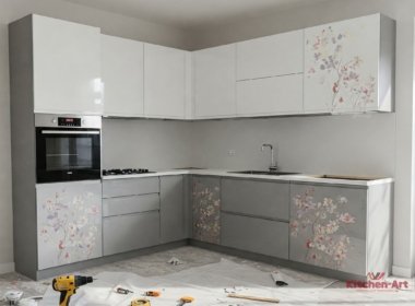 Черная угловая кухня каталог