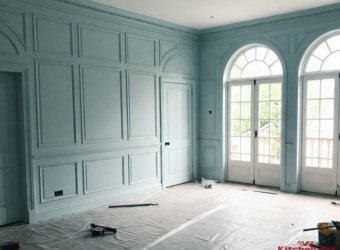 голубые декор паенли