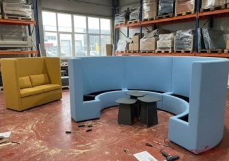 дизайнерское акустическое кресло круглой формы