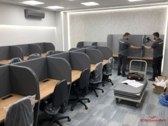 офісні перегородки з подвійним склінням київ