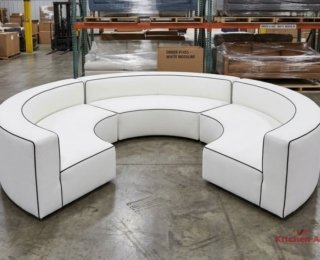 белый модульынй круглый диван