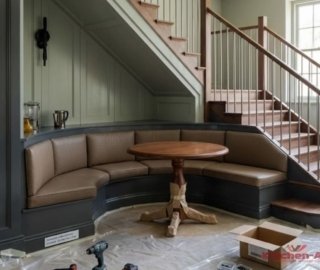 винный шкаф под лестницей