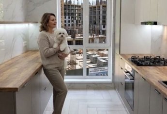 стильная параллельная кухня в квартиру