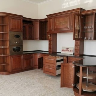 скандинавская кухня из светлого дерева