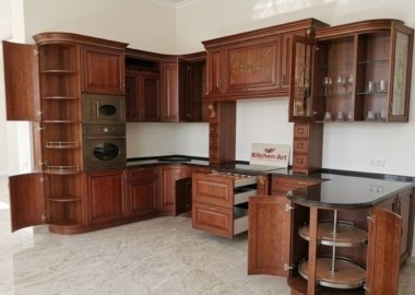 скандинавская кухня из светлого дерева