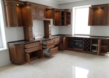 эксклюзивная кухня из массива черешни