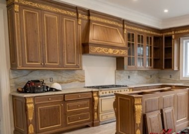 современная деревянная кухня