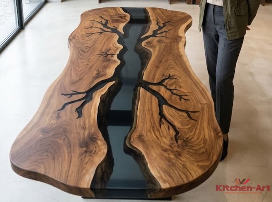 Деревянная столешница из массива ольхи для кухни