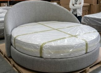 оббивка круглого ліжка