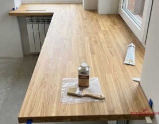 подоконники из массива дуба