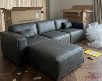 модульные системы для гостиной черного цвета